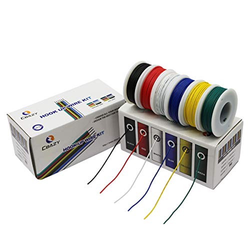 CBAZY Hook up Wire Kit (Stranded Wire Kit) 18 Gauge 6 Colors 16.4 feet Each Electrical Wire 18 AWG - Image 2