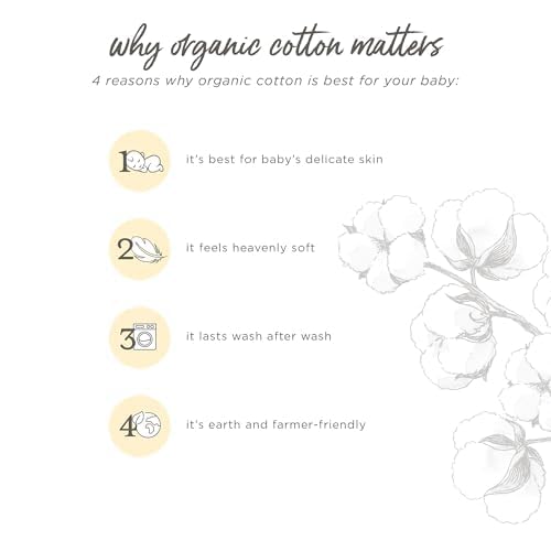 Burt's Bees Baby Baby Organic Cotton Infant Slipper Shoes Sock, Quilted Oat, 3 6 Months Unisex - Image 5