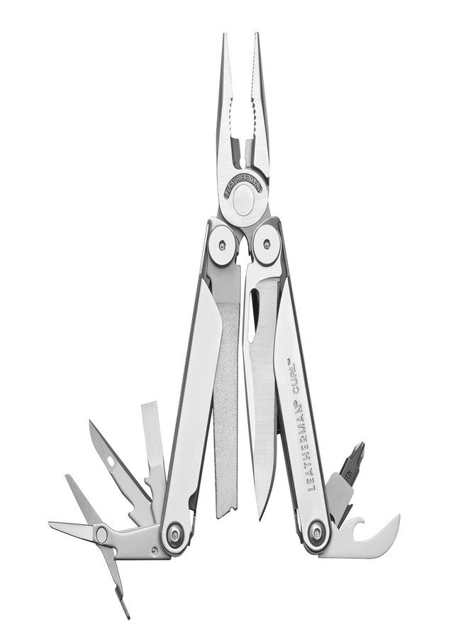 LEATHERMAN, Curl Multitool, Stainless Steel Everyday Tool, with Nylon Sheath - Image 1