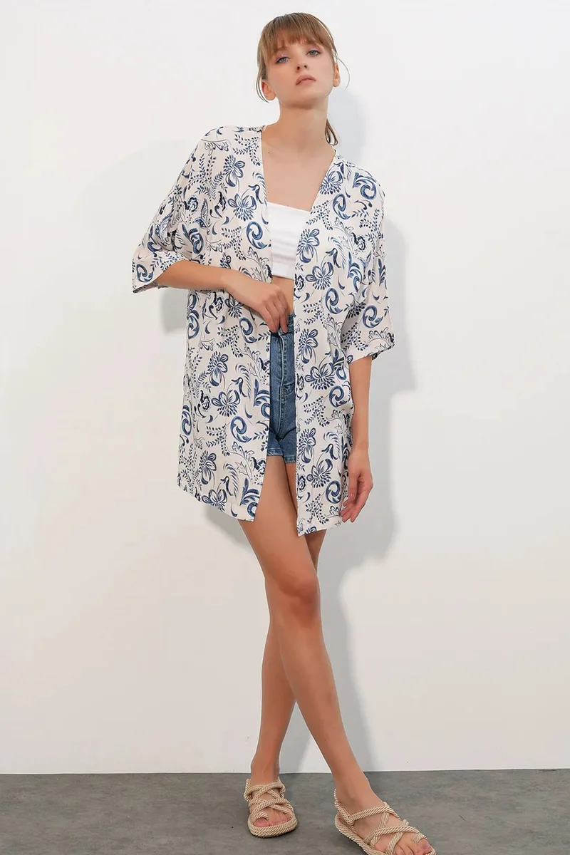 بيغ دارت BDART Long Printed Viscose Kimono