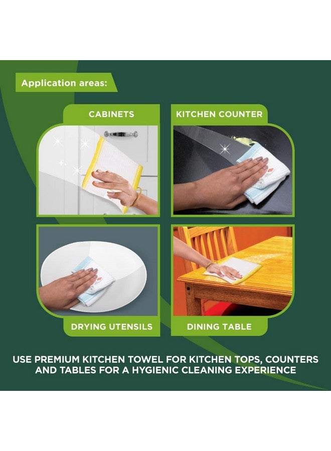 Scotch  Cotton Kitchen Towels (Green, Pack Of 3) (Ia840188337) - Image 2