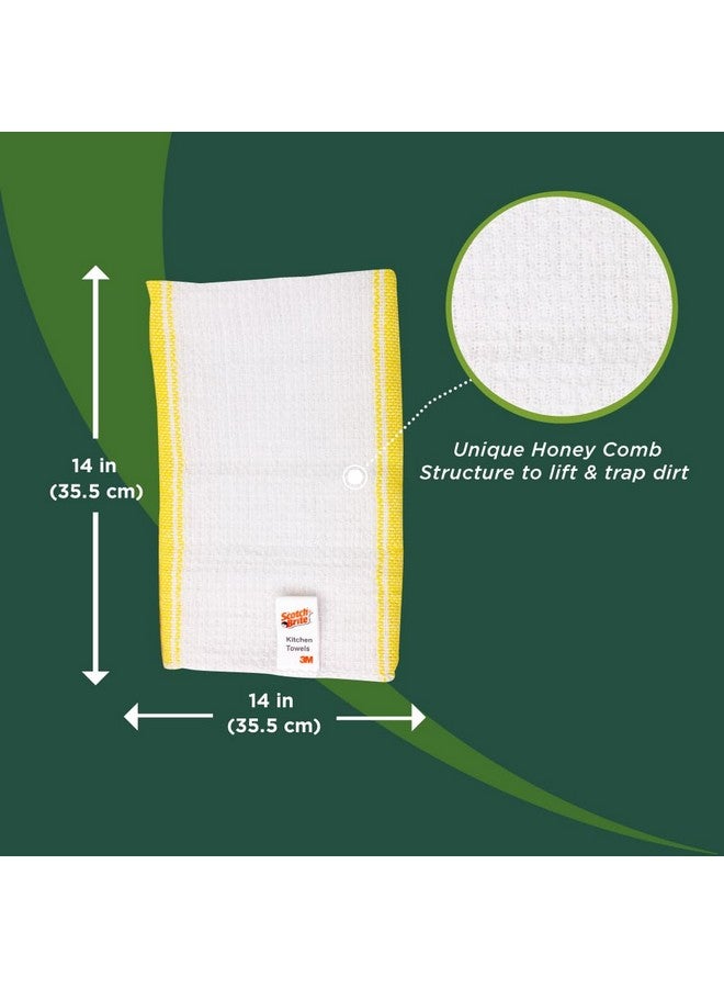 Scotch  Cotton Kitchen Towels (Green, Pack Of 3) (Ia840188337) - Image 4