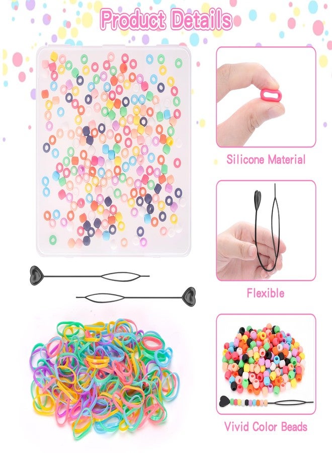 Dalycro 5mm Silicone Hair Beads for Kids Girls Braids 200PCS Washable Hair Beads 10 Colors Perfect for Girls Braids Accessories Decoration Kids Crafts (Small-200P) - Image 3