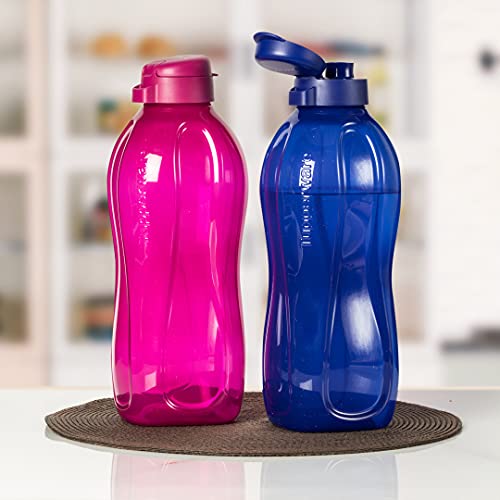 Tupperware 2 x Aquasafe 2 Litre Plastic Bottles with Flip Top - Image 4