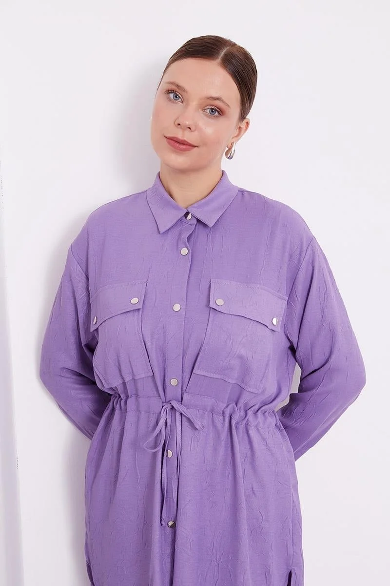 Levidor Purple Drawstring Waist Trousers Sports Suit