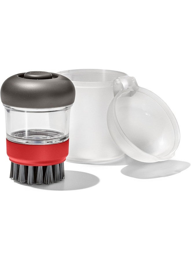 OXO Outdoor Kitchen Soap Dispensing Dish Brush with Storage Case - Image 1
