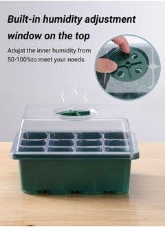 INKBIRD Seed Starter Tray 6-Pack Germination Trays Seedling Starter Kits Plant Starter Kit with Humidity Domes and Base Indoor Greenhouse Mini Propagator Station for Seeds Growing Starting 12 Cells per Tray  - Image 4