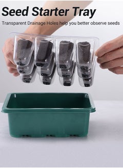 INKBIRD Seed Starter Tray 6-Pack Germination Trays Seedling Starter Kits Plant Starter Kit with Humidity Domes and Base Indoor Greenhouse Mini Propagator Station for Seeds Growing Starting 12 Cells per Tray  - Image 5