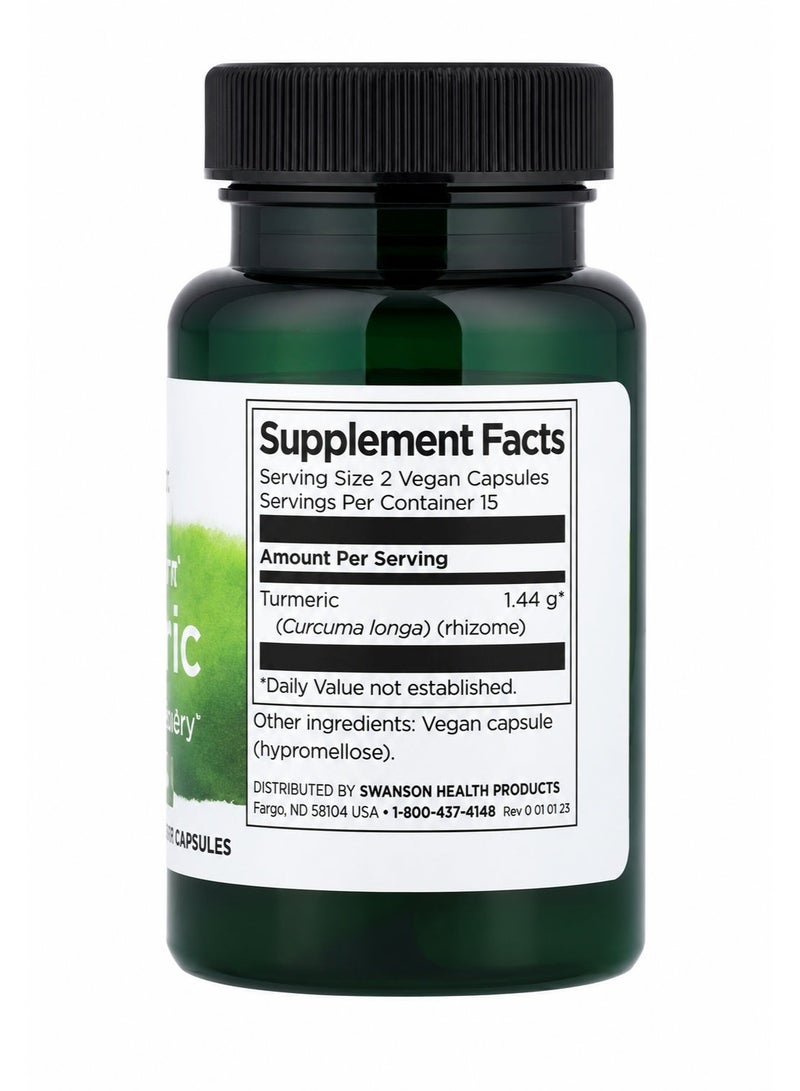 SWANSON Full Spectrum® Turmeric, 720 mg, 30 Vegan Capsules - Image 2