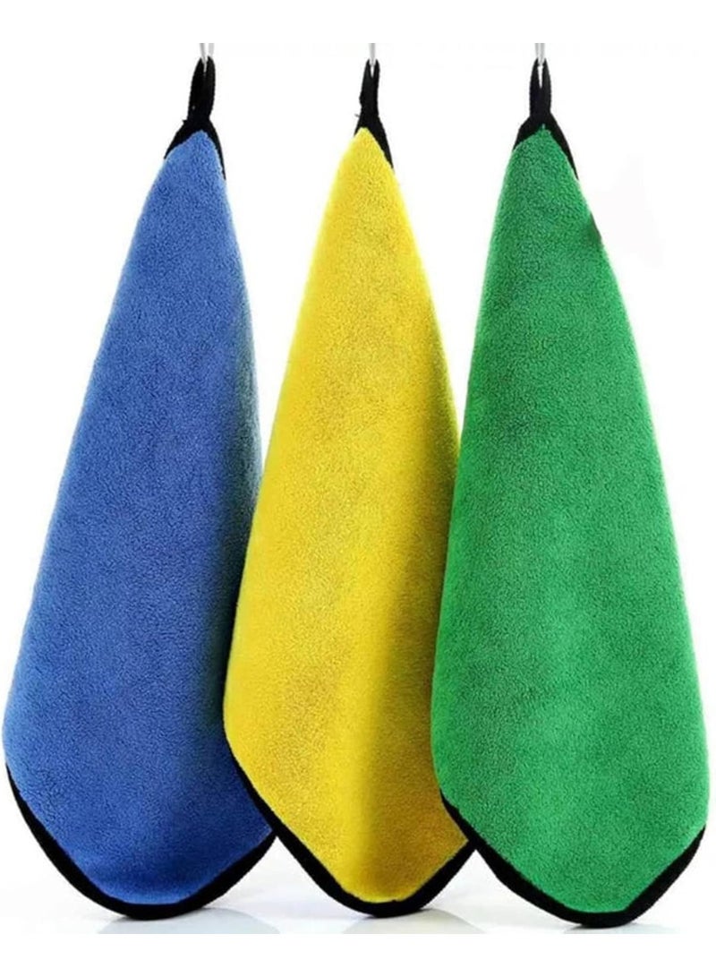 Generic Microfiber Cleaning Towels Set 3 Pieces Multicolor – Super Absorbent Microfiber Cloths for Cleaning & Polishing – Multi-Purpose Towels for Home, Kitchen & Car - Image 2