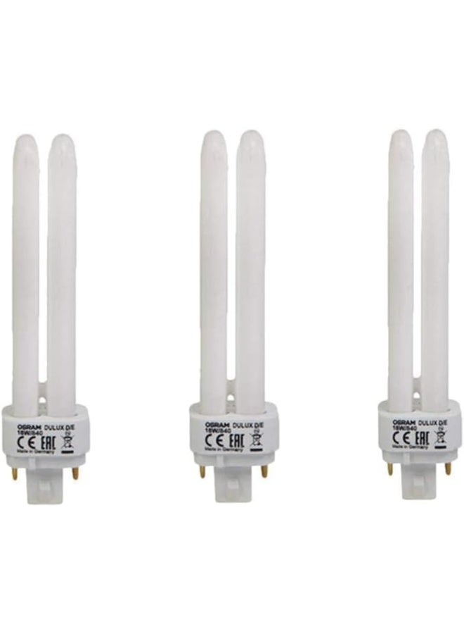 Osram Long Lasting Durable Fluorescent Lamp Energy Saver 2 Pin CFL Bulb -18 W (Pack Of 3) Warm White - Image 2