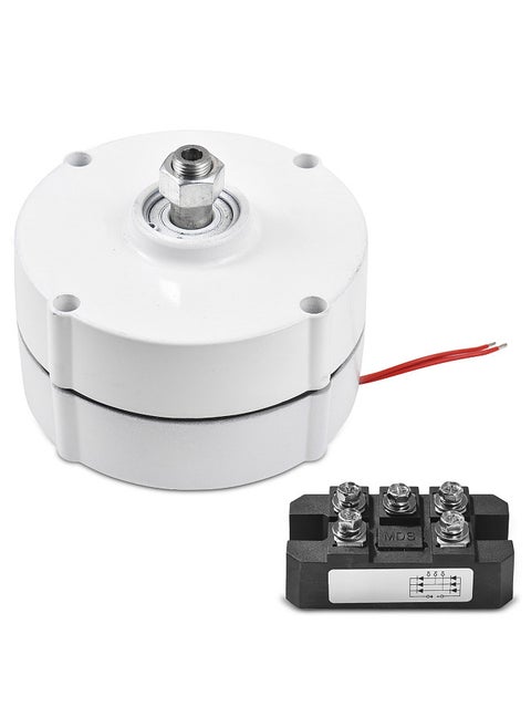 200W Three-Phase Alternator Rare Earth NdFeB Permanent Magnet Generator 750rpm 12V High Speed Permanent Magnet Generator AC Alternator with Controller