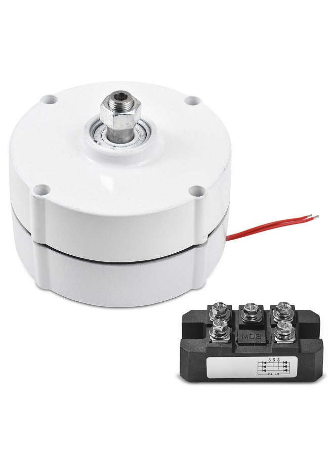 Generic - 200W Three-Phase Alternator Rare Earth NdFeB Permanent Magnet Generator 750rpm 12V High Speed Permanent Magnet Generator AC Alternator with Controller - Image 1