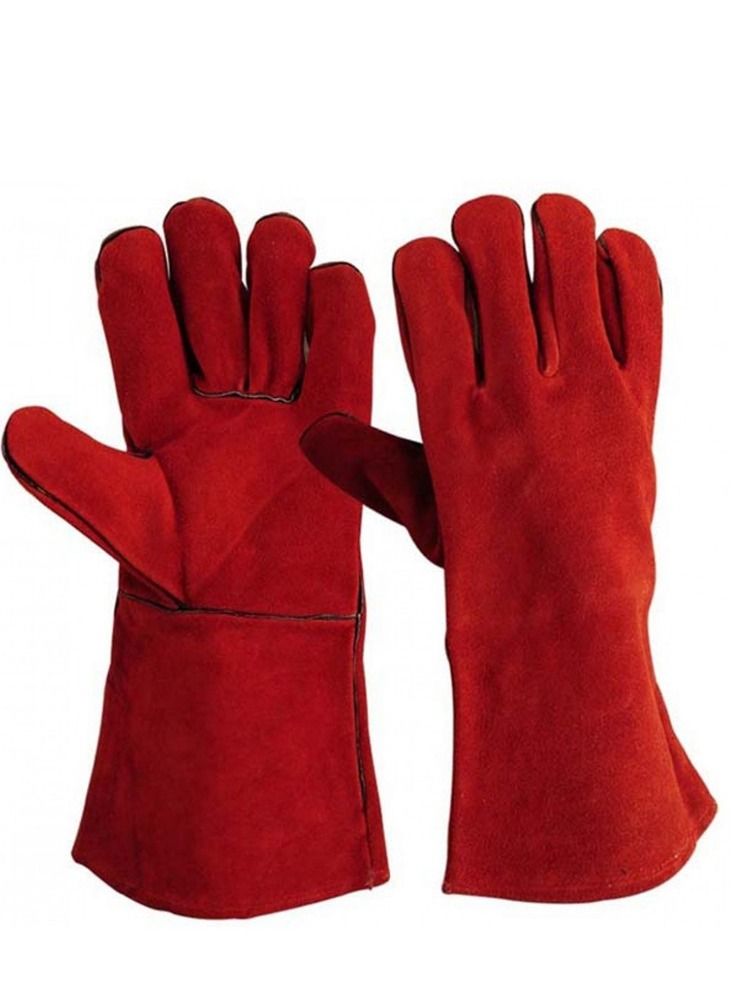 Jsafe Heat Resistant Welding Leather Glove Red 16Inch
