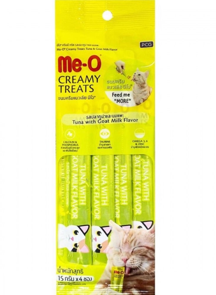 Me-O Creamy Treats Tuna With Goat Milk Flavor 15G X 4 - Image 3
