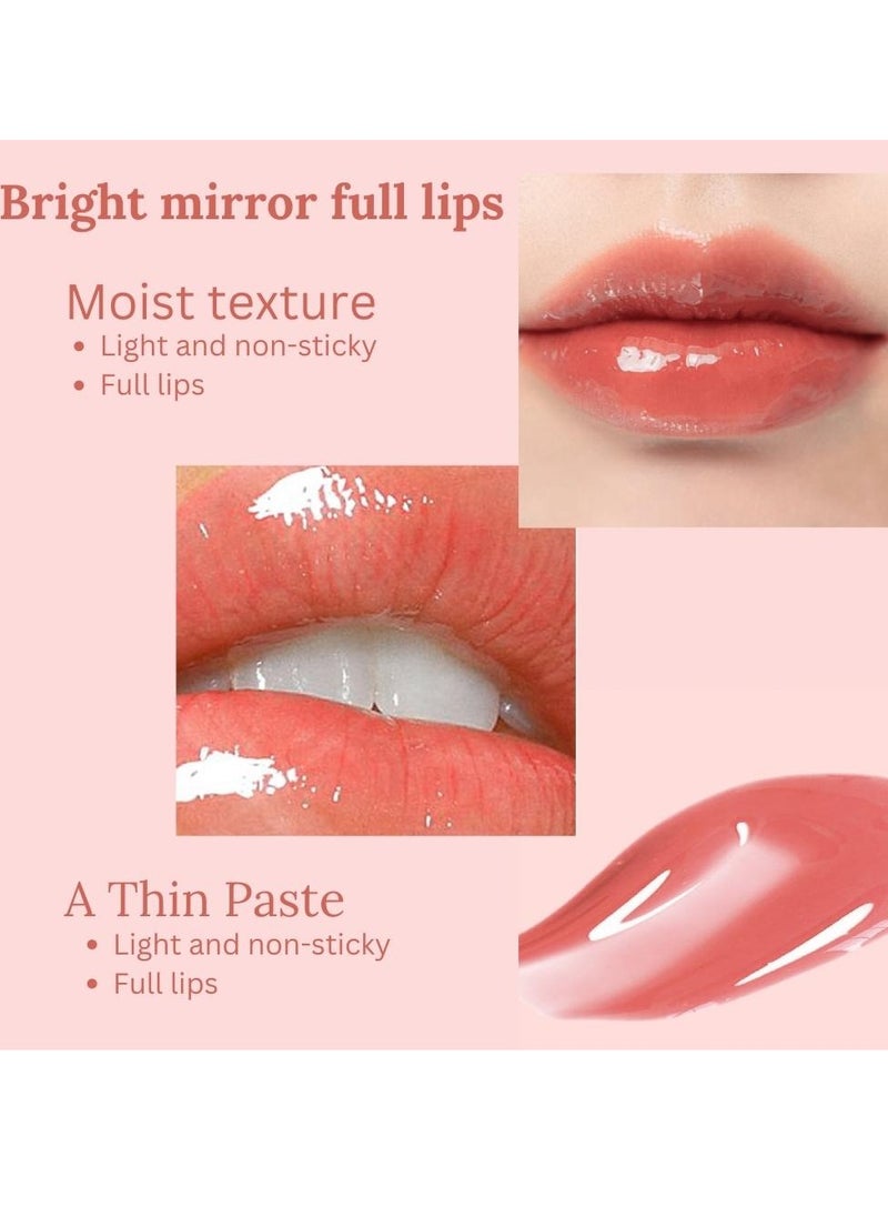 HelloKiss - Lip Glow Oil Plumping Lip Oil Lip Gloss Nourishing Gloss Lip Balm Big Brush Head Non Sticky and Long Lasting Liquid Lip Gloss Lip Tinted for Lip Care and Dry Lips Hydrating Lip Glow Oil 06 - Image 1
