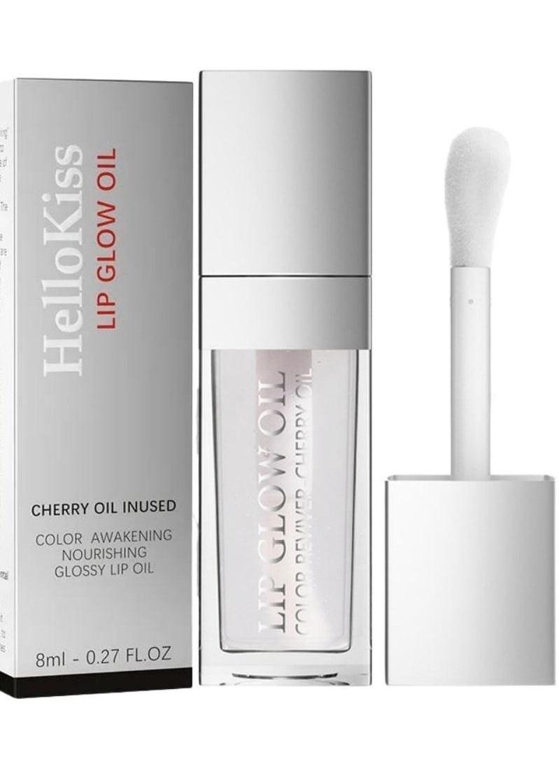 HelloKiss - Lip Glow Oil Plumping Lip Oil Lip Gloss Nourishing Gloss Lip Balm Big Brush Head Non Sticky and Long Lasting Liquid Lip Gloss Lip Tinted for Lip Care and Dry Lips Hydrating Lip Glow Oil 06 - Image 1