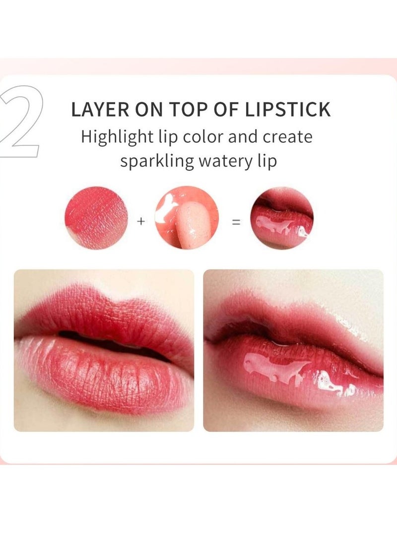 HelloKiss - Lip Glow Oil Plumping Lip Oil Lip Gloss Nourishing Gloss Lip Balm Big Brush Head Non Sticky and Long Lasting Liquid Lip Gloss Lip Tinted for Lip Care and Dry Lips Hydrating Lip Glow Oil 06 - Image 1