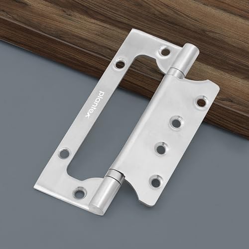 Plantex Butterfly Hinges for Door/Stainless Steel Door Hinges/5 Inch x 14 Gauge Hinge/2.5 mm Hinges for Home/Office/Hotel/Non-Mortise Hinge - Pack of 1 (Chrome) - Image 1
