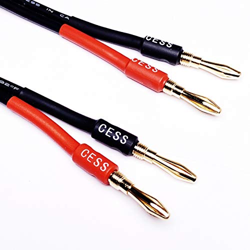 CNCESS CESS-004 Banana Plug to Female Speakon Speaker Adapter Cable 12AWG - 2 Pack (4mm Banana) - Image 2