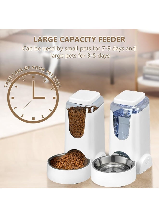 بادو موزع طعام الحيوانات الأليفة بادو بتصميم عصري – 4000 مل، سهل الاستخدام، أبيض - Image 2