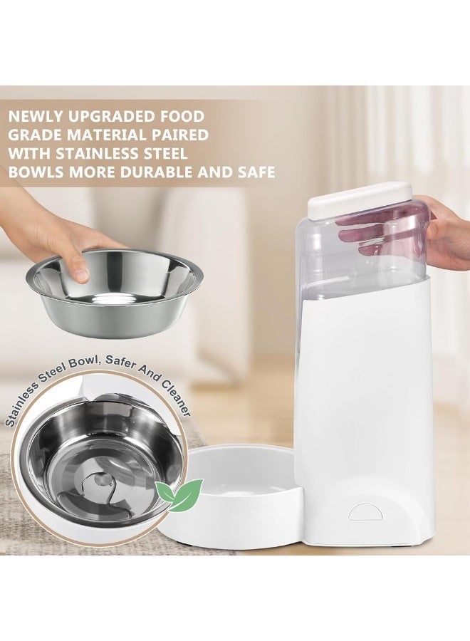 بادو موزع طعام الحيوانات الأليفة بادو بتصميم عصري – 4000 مل، سهل الاستخدام، أبيض - Image 3