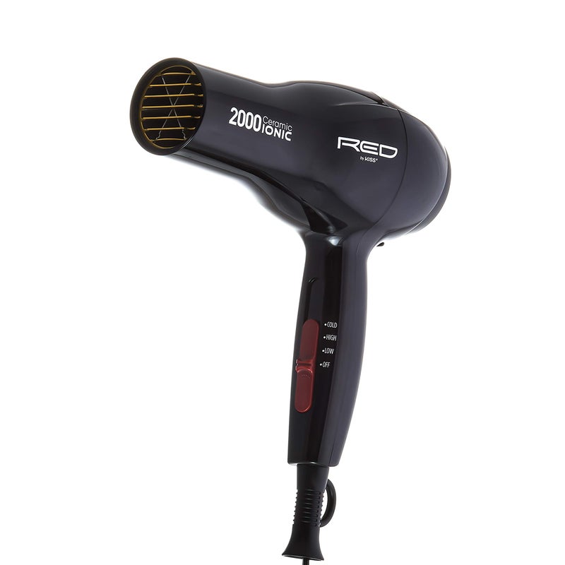 Red by Kiss Red by Kiss 2000 Ceramic Ionic Hair Blow Dryer 2 Bonus Detangler Pik included Professional 3 Setting Heat Speed - Image 2