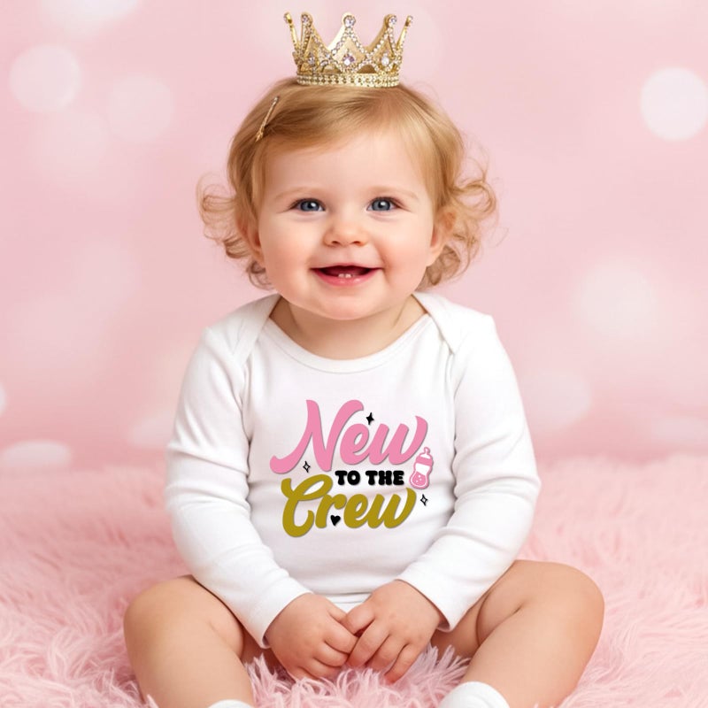 Dazoratix Baby Girl Iron on Transfers - 20 Sheets Cute Onesie Newborn Princess DTF Ready to Press Heat Patches Vinyl Stickers Decals for T Shirts Clothing Clothes Pillow Appliques DIY Craft Decoration - Image 3