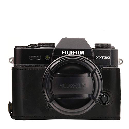 MegaGear MG957 Ever Ready Leather Camera Half Case and Strap Compatible with Fujifilm X-T30 MII, X-T30, X-T20, X-T10 - Black - Image 4