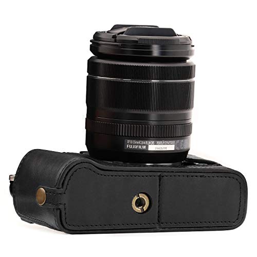 MegaGear MG957 Ever Ready Leather Camera Half Case and Strap Compatible with Fujifilm X-T30 MII, X-T30, X-T20, X-T10 - Black - Image 5