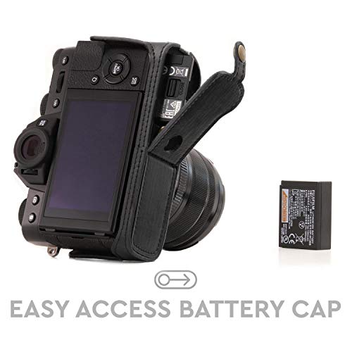 MegaGear MG957 Ever Ready Leather Camera Half Case and Strap Compatible with Fujifilm X-T30 MII, X-T30, X-T20, X-T10 - Black - Image 2