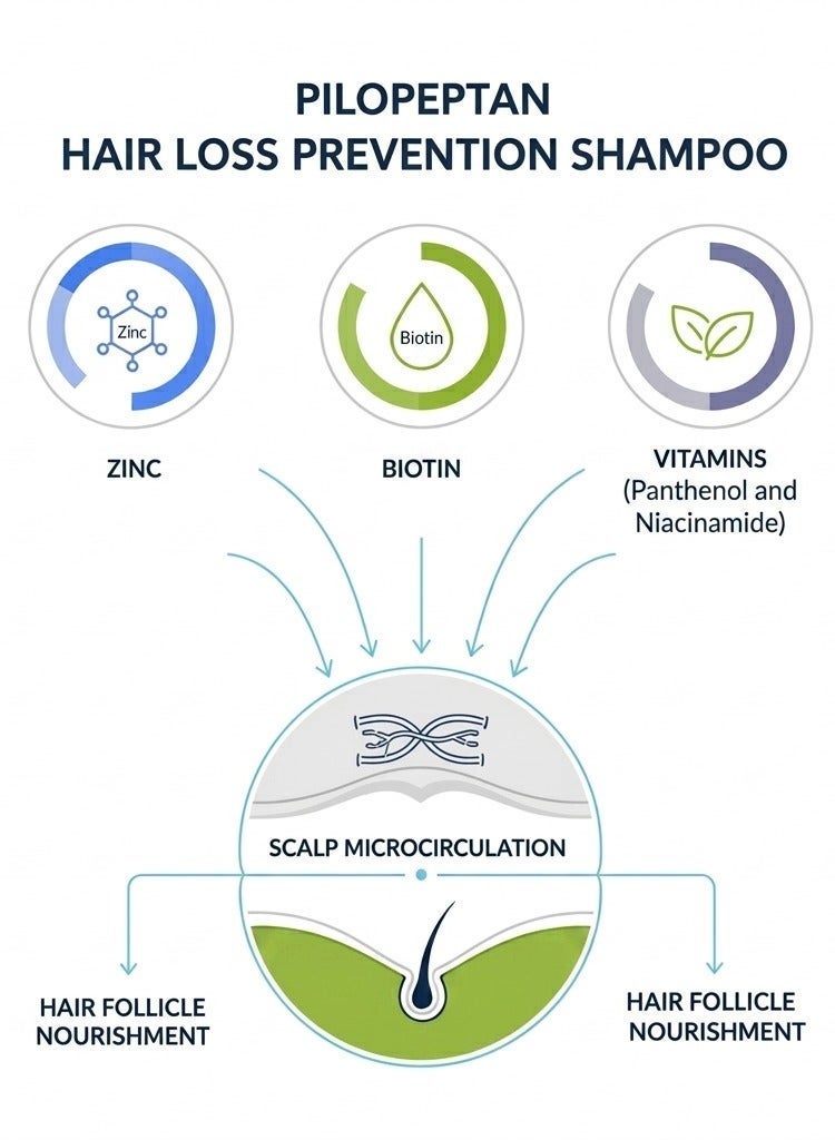 Genove Pilopeptan Anti-Hair Loss Shampoo - Stimulates Hair Growth & Strengthens Roots, 250ml - Image 2