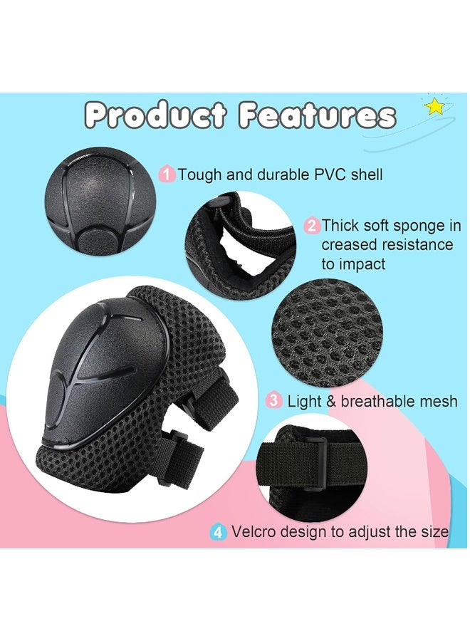 EHOME Kids Bike Helmet Set, Adjustable Toddler Helmet for Ages 2-8 Kids with Knee, Elbow & Wrist Pads ,Multi-Sport Helmet for Skateboard Cycling Scooter Rollerblading(Black) - Image 5