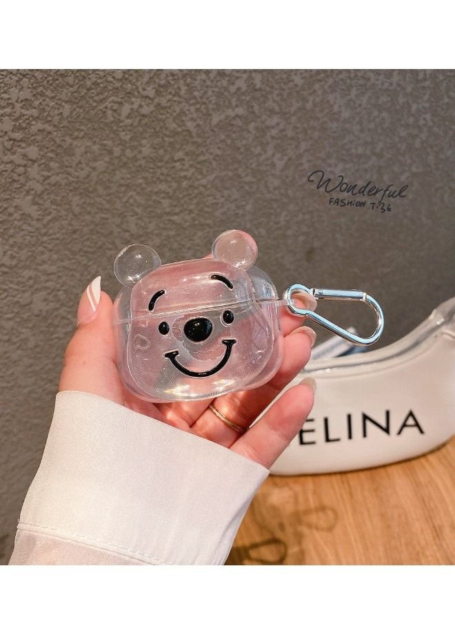 Generic - Airpods Pro 2 Case Cover 2022, Airpods Pro2 Protective Case with Keychain, Soft TPU Winnie the Pooh Bear Case for Apple AirPods Pro2 2022 - Image 1