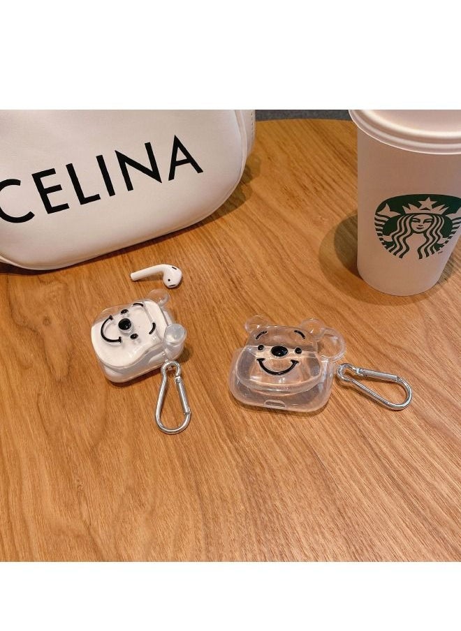 Generic - Airpods Pro 2 Case Cover 2022, Airpods Pro2 Protective Case with Keychain, Soft TPU Winnie the Pooh Bear Case for Apple AirPods Pro2 2022 - Image 1