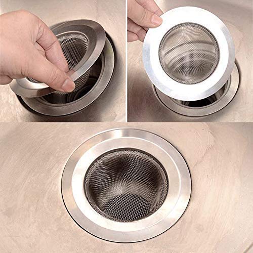 Steel Sink Jali 4 inch for Clogging drains Sink DrainerStrainer Pack of 2  - Image 1