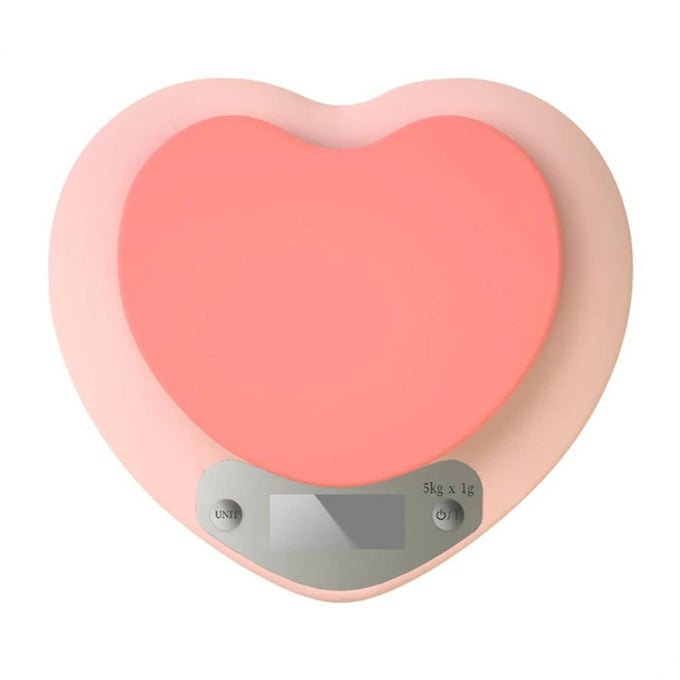 CUTE KITCHEN SCALE DIGITAL FOOD SCALE WITH LCD DISPLAY 11 IB 5KG CAPACITY 003 OZ 1G PRECISE WEIGHT MEASURING FOR BAKING COOKING PINK