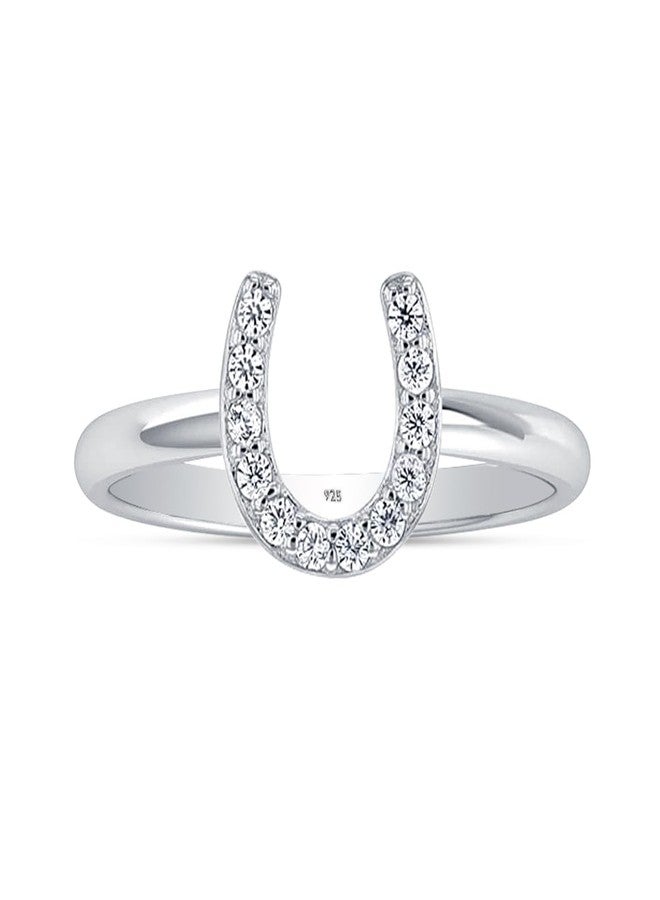 LeCalla Women's 925 Sterling Silver Rings | Cubic Zirconia Horse Shoe Ring for Women | Good Luck Horseshoe Ring(Ring Size - 7 No.), Sterling Silver, Cubic Zirconia - Image 5
