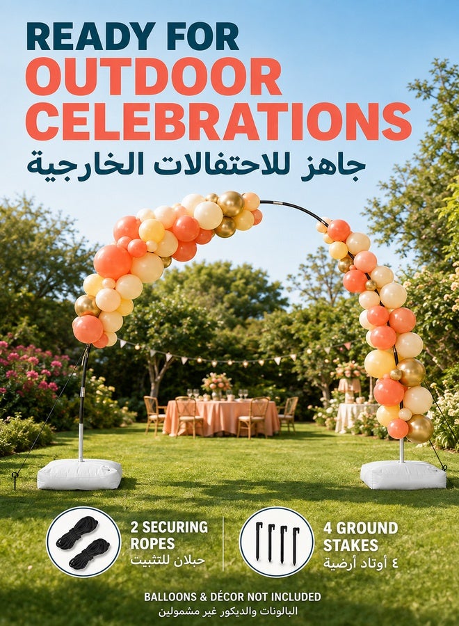 شو وو طقم قوس البالونات حامل قوس البالونات القابل للتعديل مع قواعد قابلة للتعبئة بالماء طقم حامل قوس البالونات لديكورات حفلات الزفاف وأعياد الميلاد - Image 4