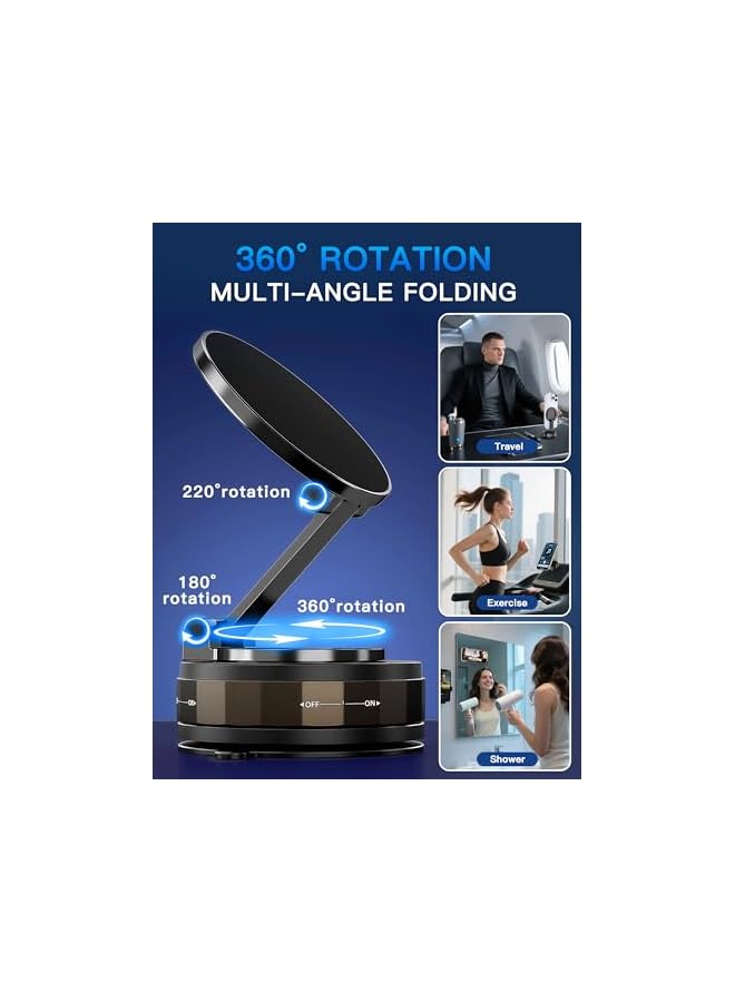 S-TOP Upgraded Magnetic Car Phone Mount - Adhesive-Free Strong Suction Cup, 360° Rotation with Satisfying Click Sound, Straight Rod Design, Universal Compatibility for iPhone 17/16/15/14/13/12 - Image 2