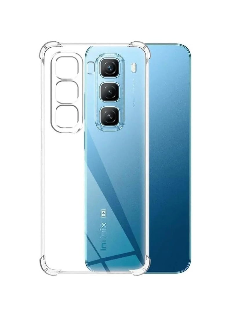 Techie غطاء حماية زوايا من TPU لهاتف Infinix Hot 50 Pro+ 4G مع حماية عدسة الكاميرا وغطاء خلفي شفاف - Image 2