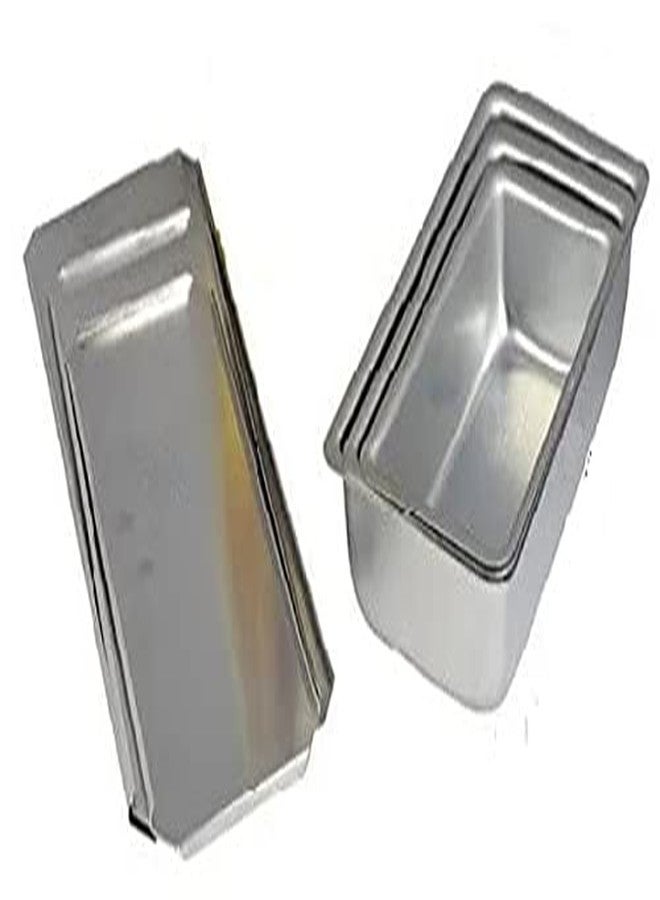 DiBha Aluminum tin Bread Mold Box with Cover Multipurpose Cake Mold with Lid Set of 3 (400,500,750gm) - Image 1