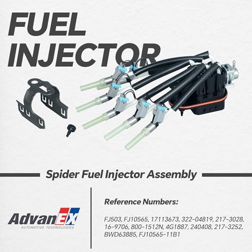 AdvanEX FJ503 Spider Fuel Injector Assembly wBracket Compatible with V6 43L GMC Jimmy Safari Savana chevrolet Blazer Silverado Express 1500 2500 Isuzu Oldsmobile Replace FJ10565 12568332 - Image 3