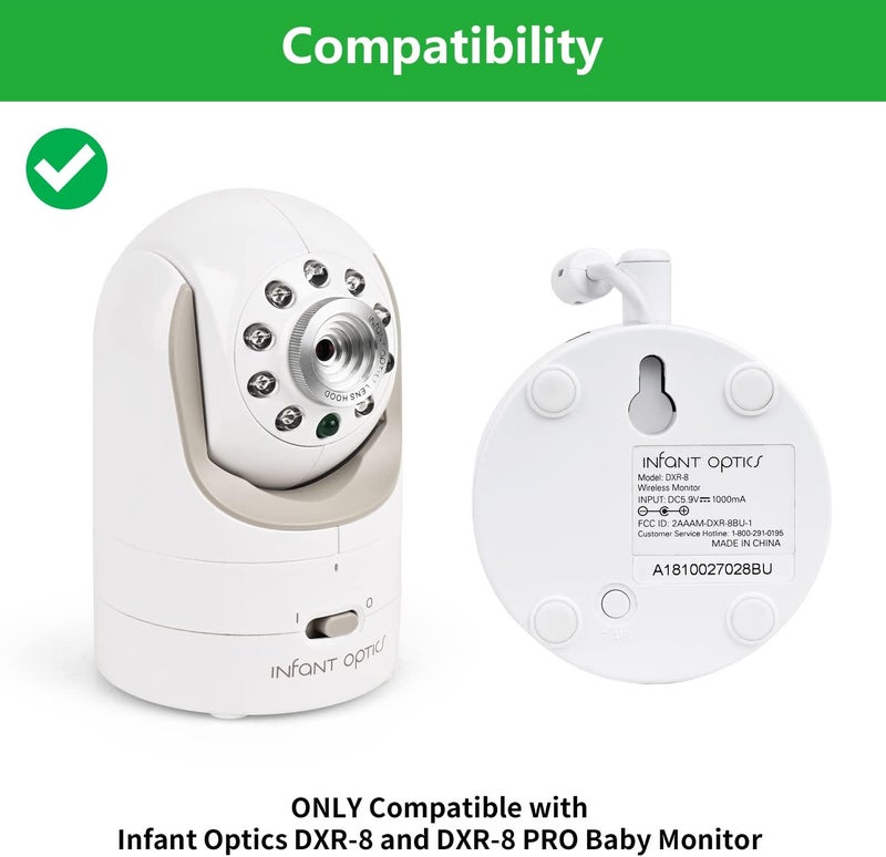 wochel Adjustable Baby Monitor Wall Mount for Infant Optics DXR8 and DXR8 Pro Baby Monitor Perfect View Angle and Easy Installation Without Drilling - Image 2