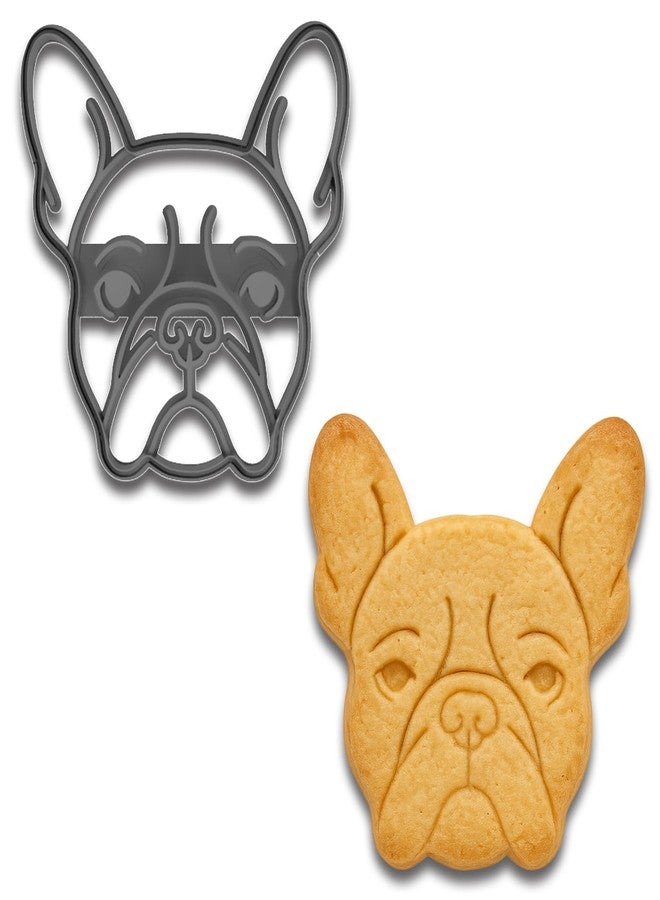 Mighty Gadget Adorable French Bulldog Face Cookie Cutter - 4 x 3.89 inch, Perfect for Dog-Themed Treats (Random Color) - Image 2