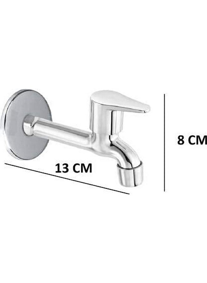 Jagger Fusion Stainless Steel Long Body taps for Bathroom and Kitchen taps with Chrome Finish and Quarter Turn Fitting (Wall Flange and Teflon Tape) Set of 1 - Image 3