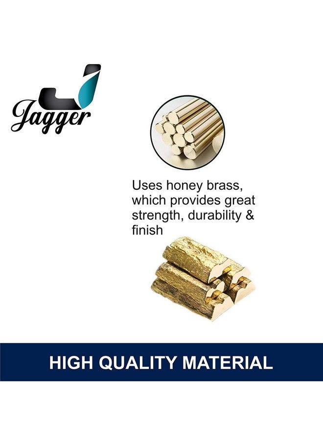 Jagger Fusion Stainless Steel Long Body taps for Bathroom and Kitchen taps with Chrome Finish and Quarter Turn Fitting (Wall Flange and Teflon Tape) Set of 1 - Image 5