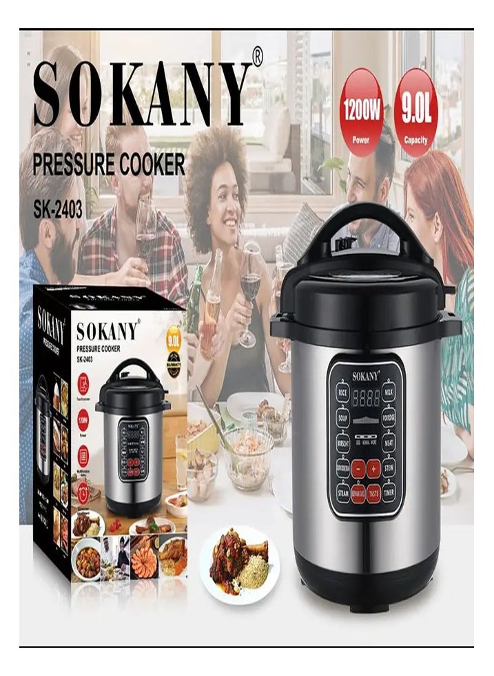 sokany - Pressure Cooker With Touch Screen9L - 1200W - Image 1