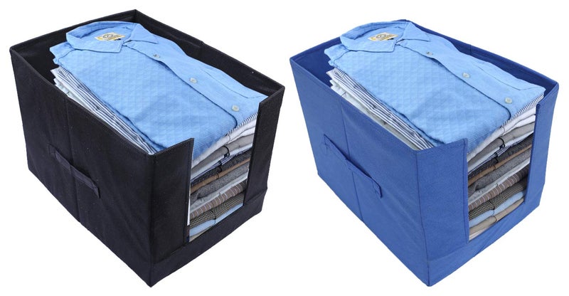 Kuber Industries 2 Piece Non Woven Shirt Stacker Wardrobe Organizer - Image 1