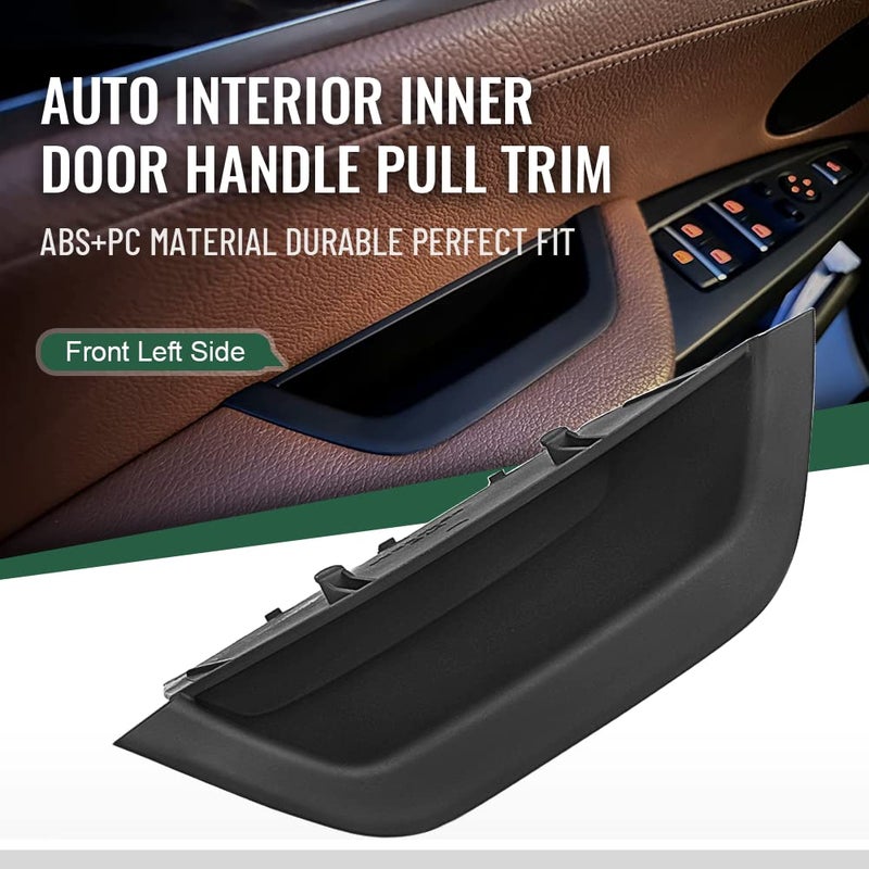 GZYF Car Auto Interior Inner Door Handle Pull Trim,Driver Side Door Armrest Cover for BMW X3 X4 F25 F26,for BMW X3 F25 2010-2016,for BMW X4 F26 2014-2017, Front Left Side, Black - Image 2
